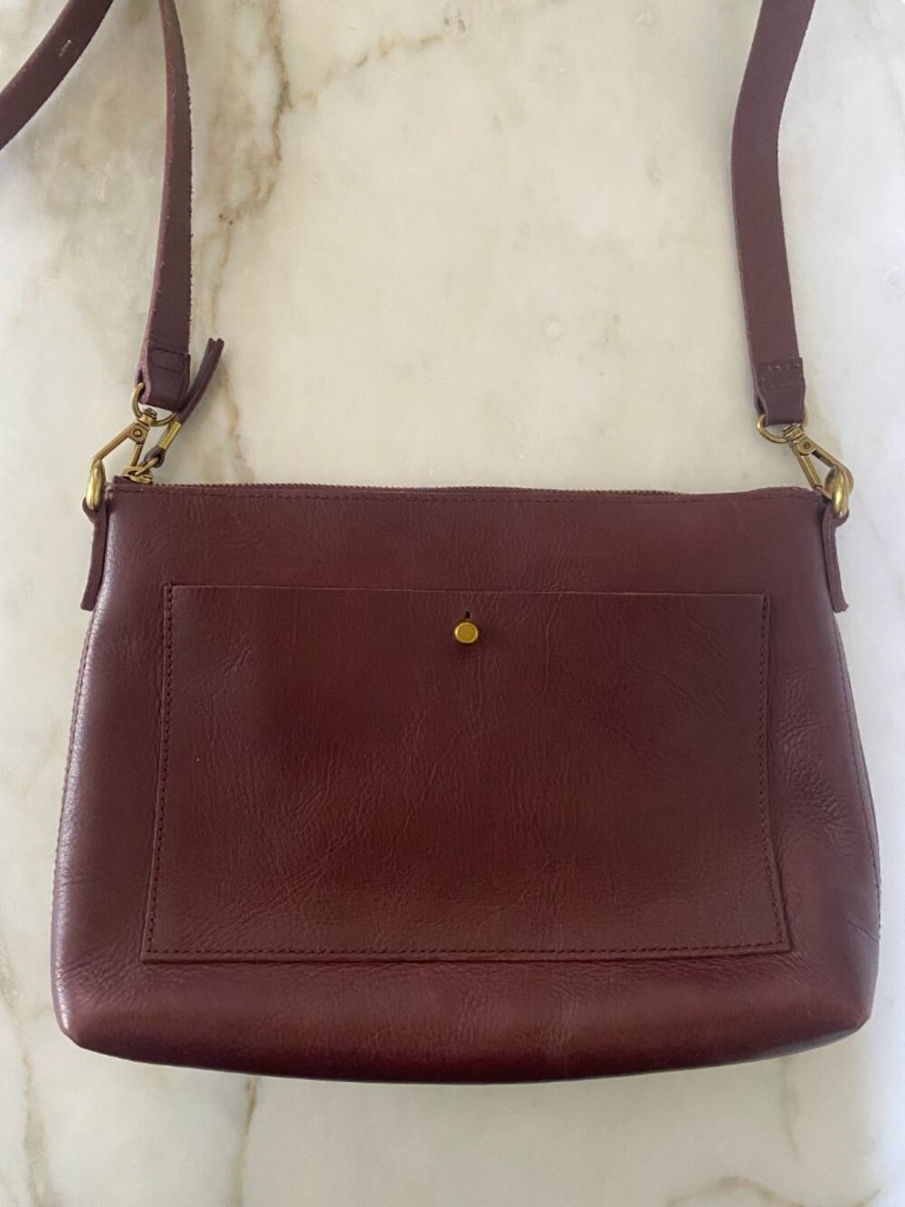 Madewell Womens Transport Crossbody Bag Medium in Burgundy
